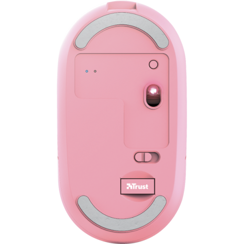 Mouse Optic Trust Puck Rechargeable, USB Wireless, Pink