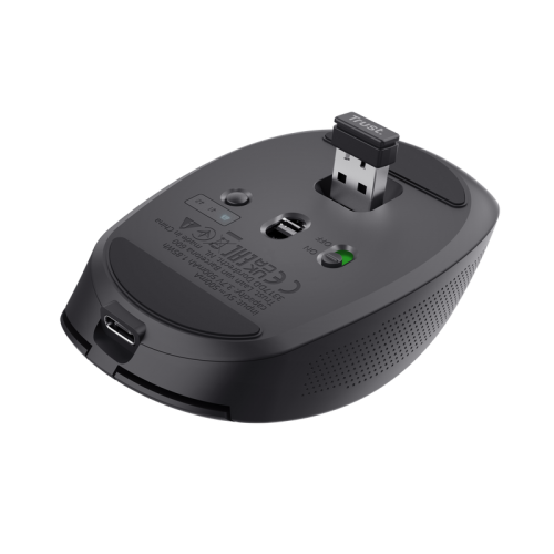 Mouse Optic Trust Ozaa, USB Wireless/Bluetooth, Black