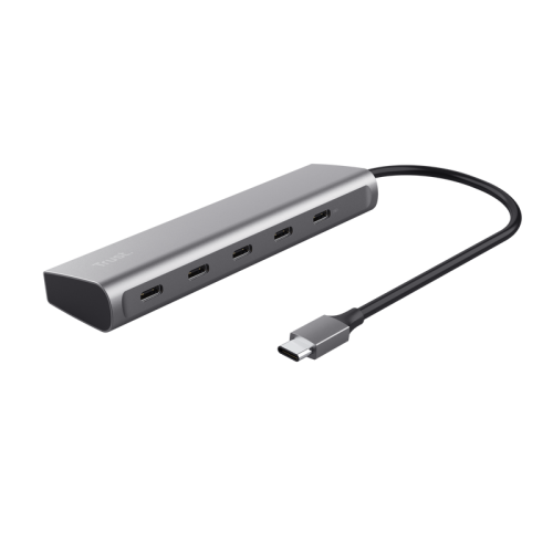 Hub Trust Halyx 5 x USB-C, gri