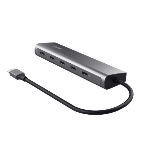 Hub USB Trust HALYX, 5x USB-C, Grey