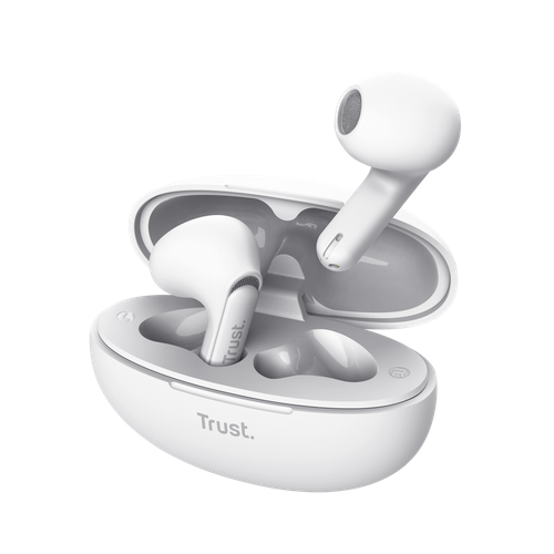 Casti Trust Yavi wireless earph., alb