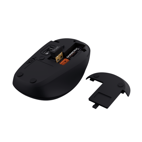 Mouse Optic Trust Yvi+ Compact Multi-Device, USB Wireless/Bluetooth, Black