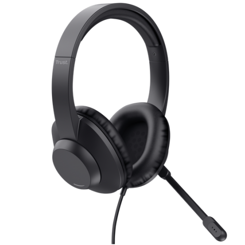 Casti cu fir Trust Ayda Max 3.5mm, negru