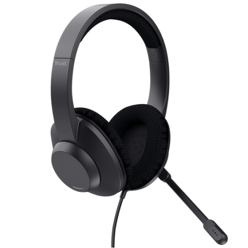 Casti cu fir Trust Ayda Max, negru