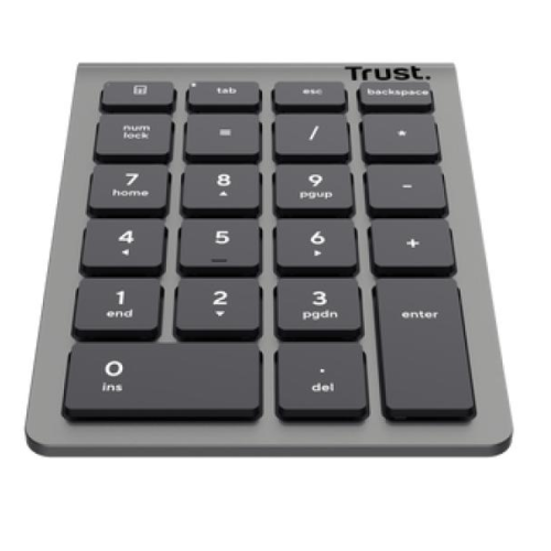 Tastatura numerica Trust Xalax WS, Bluetooth/USB Wireless, Gray