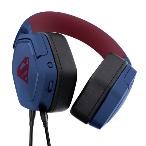 Casti cu microfon Trust GXT492SM Carus, 3.5 mm jack, Blue-Red