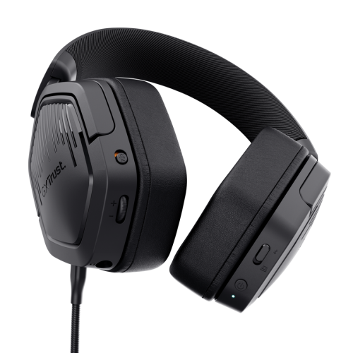 Casti cu microfon Trust GXT 493PS Carus, 3.5 mm jack/USB-C/A Wireless, Bluetooth, Black