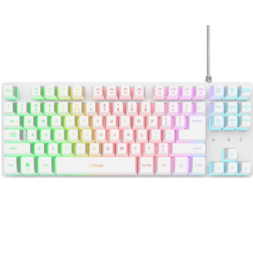 Tastatura Trust GXT833W Thado TKL, alb
