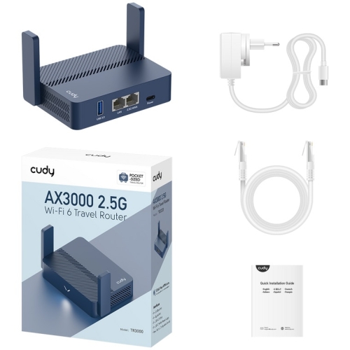 Router Portabil Wireless Cudy TR3000, 1 x LAN