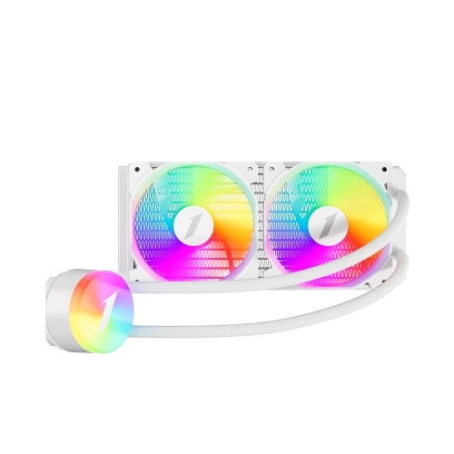 Cooler procesor 1st PLAYER THUNDERSTORM TS2 240, ARGB LED, 2 x 120mm, White