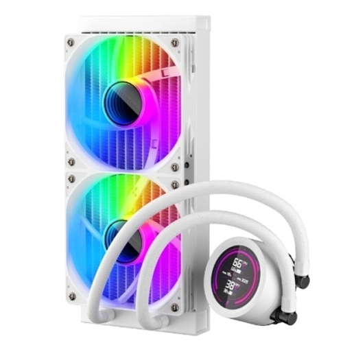 Cooler procesor 1st PLAYER Thunderstorm TS4 240, ARGB LED, 2 x 120 mm, White