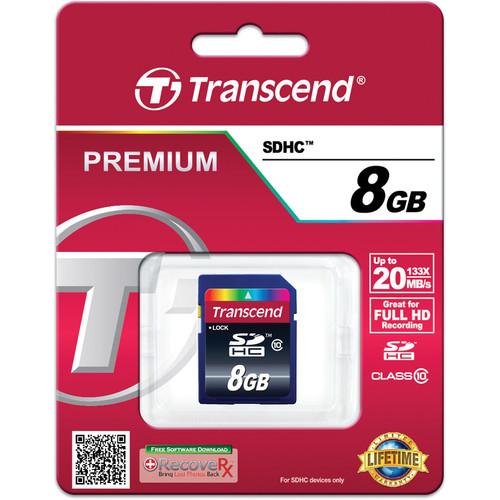 Memory Card SDHC Transcend 8GB, Class 10