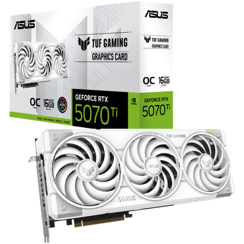 Placa video ASUS nVidia GeForce RTX 5070 Ti TUF GAMING OC White 16GB, GDDR7, 256 bit