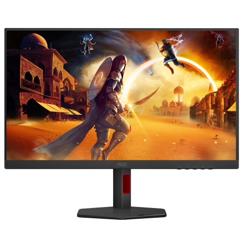 Monitor LED AOC U27G4R, 27 inch, 3840 x 2160 pixeli, 1 ms GTG, Black-Red