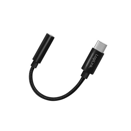Cablu audio Logilink UA0398, USB-C - 3.5mm jack, 0.13m, Black