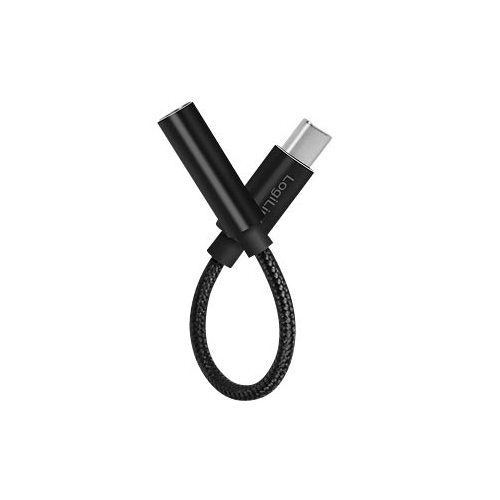 Cablu audio Logilink UA0398, USB-C - 3.5mm jack, 0.13m, Black