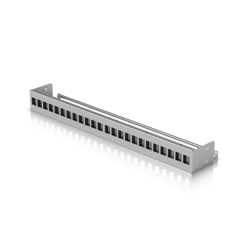 Patch Panel Ubiquiti UACC-RACK-PANEL-PATCH-BLANK-24, 19inch, 1U, 24 porturi, Keystone, Silver
