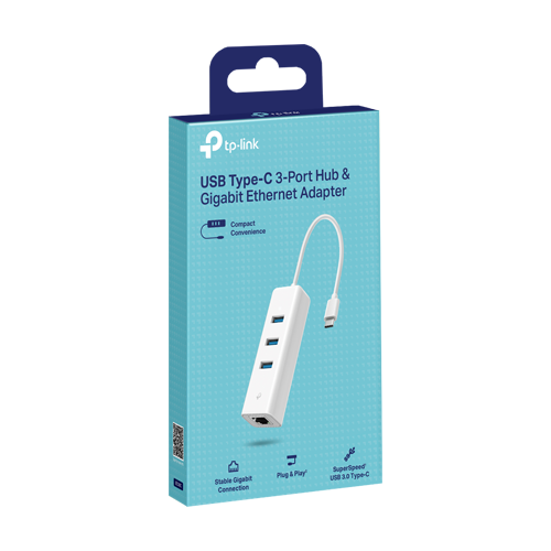 Placa de retea TP-Link UE330C, USB-C, White
