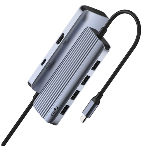 Docking Station Cudy UH500, Silver Gray