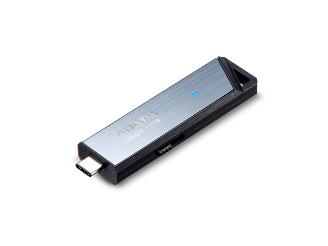 MEMORIE USB Type-C 3.2 ADATA 256 GB, retractabila, carcasa aluminiu, argintiu