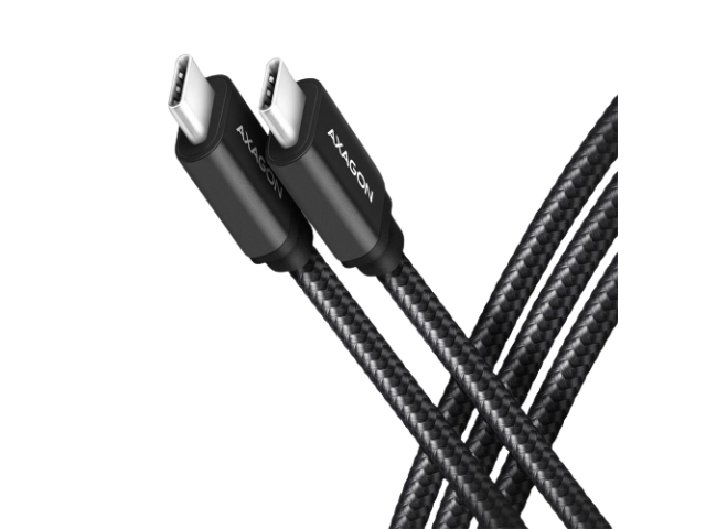 Cablu de date Axagon BUCM2-CM25AB, USB-C male - USB-C male, 2.5m, Black