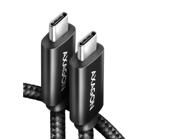 Cablu de date Axagon BUCM2-CM25AB, USB-C male - USB-C male, 2.5m, Black