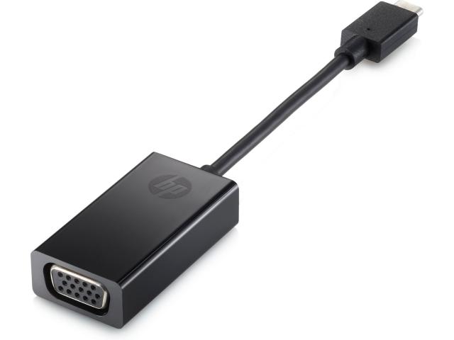 Adaptor HP P7Z54AA, USB Type C - VGA, Black