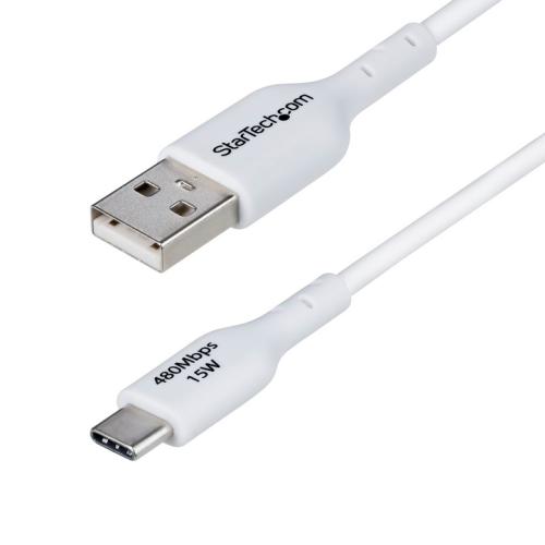 Cablu de date Startech USB2AC1MNCWHE, USB-A male - USB-C male, 1 m, White