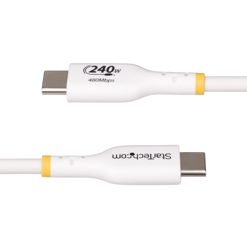 Cablu Startech USB2EPR2MW, USB-C male - USB-C male, 2m, White