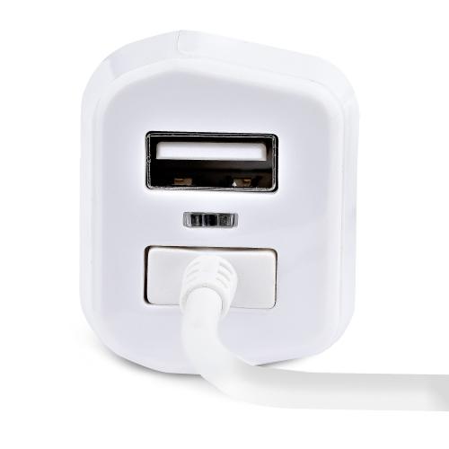 Incarcator auto Startech USBLT2PCARW2, 1x USB-A, 1x Lightning male, White