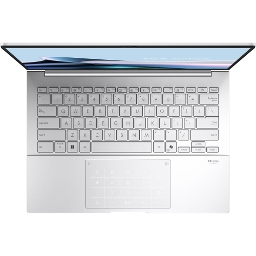 Laptop ASUS Zenbook 14 OLED UX3405CA-PP725X, Intel Core Ultra 9 285H, 14 inch, RAM 32 GB, SSD 1 TB, Intel Arc 140T, Windows 11 Pro, Foggy Silver