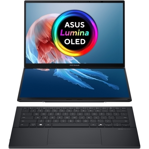 Laptop ASUS Zenbook Duo 14 OLED (2025) UX8406CA-QL118X, Intel Core Ultra 7 255H, 2 x 14 inch Touch, RAM 32GB, SSD 1TB, Intel Arc 140T, Windows 11 Pro, Inkwell Gray