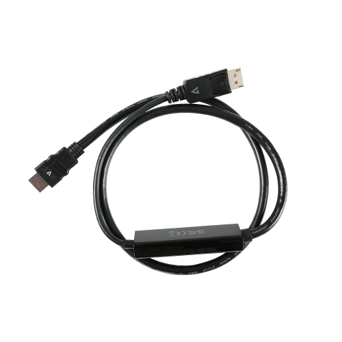 Cablu V7 V7DP14HDMI21-1M-BLK, DisplayPort male - HDMI male, 1m, Black