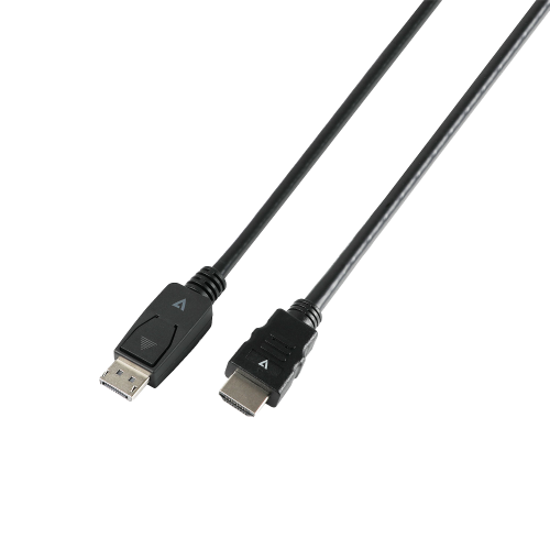 Cablu V7 V7DP14HDMI21-1M-BLK, DisplayPort male - HDMI male, 1m, Black