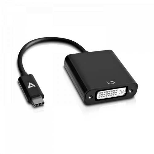 Adaptor V7 V7UCDVI-BLK-1E, USB-C - DVI-I, Black