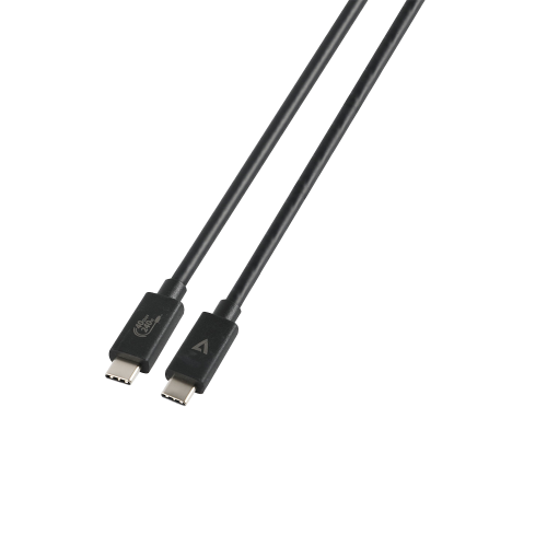 Cablu V7 V7USB4-1.2M, Thunderbolt 4 male - Thunderbolt 4 male, 1.2m, Black