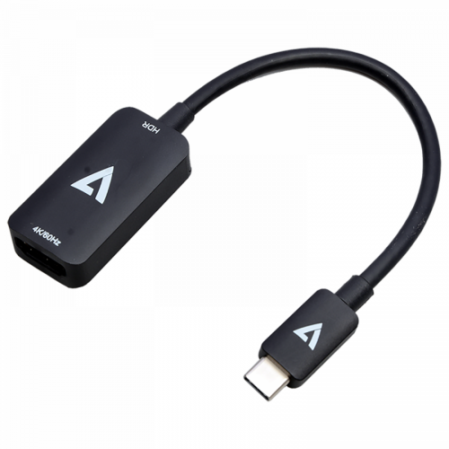 Adaptor V7 V7USBCHDMI4K60HZ, USB-C - HDMI, Black