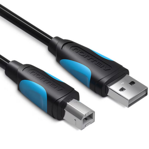 Cablu Vention VAS-A16-B150, USB 2.0 male - USB-B 2.0 male, 1.5 m, Black