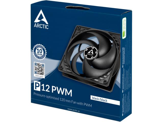 Ventilator Arctic P12 PWM, 120mm, Black