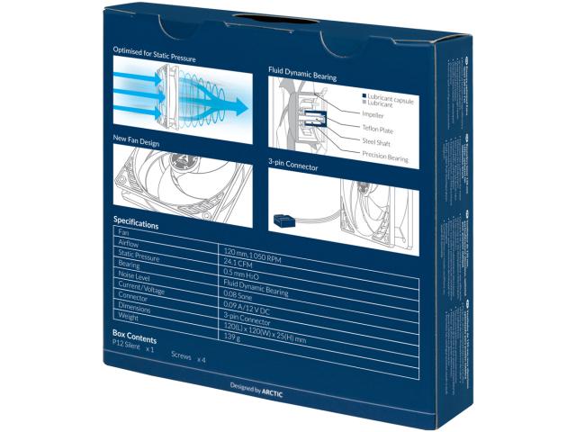 Ventilator Arctic P12 Silent, 120mm