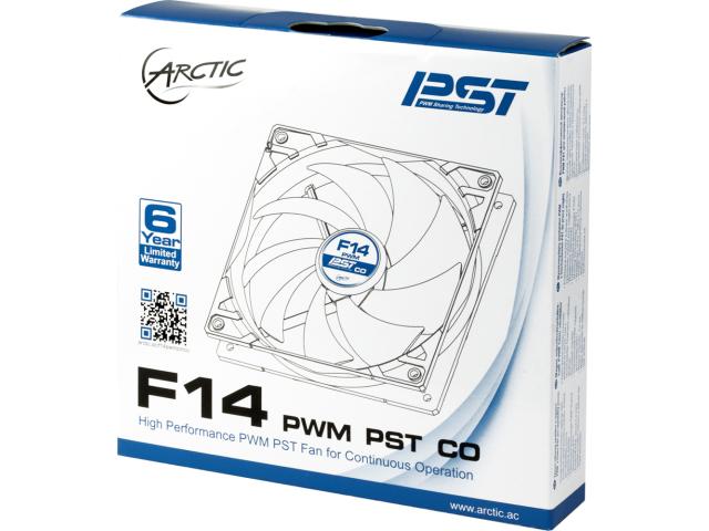 Ventilator Arctic F14 PWM PST CO, 140mm, Grey