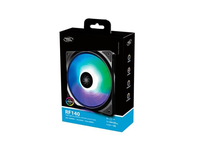 Ventilator Deepcool RF140 RGB LED, 140mm, Pachet Dublu