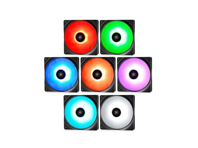 Ventilator Deepcool RF140 RGB LED, 140mm, Pachet Dublu