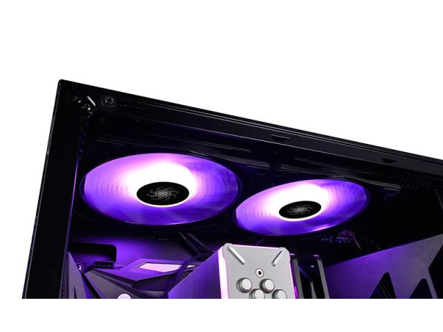 Ventilator Deepcool RF140 RGB LED, 140mm, Pachet Dublu