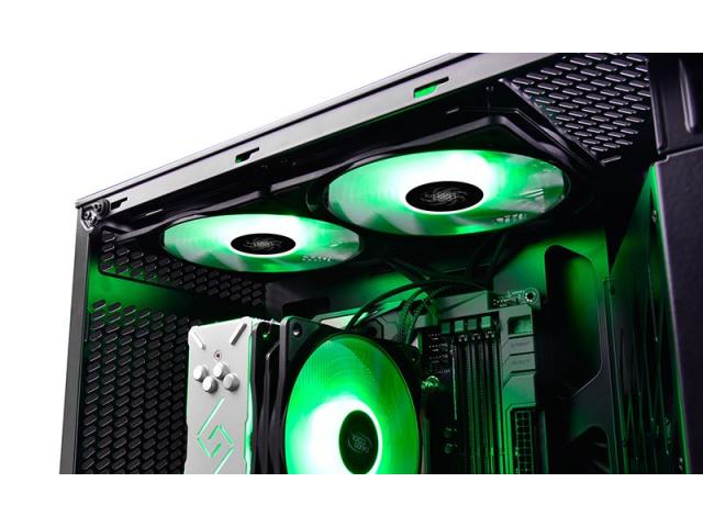 Ventilator Deepcool RF140 RGB LED, 140mm, Pachet Dublu