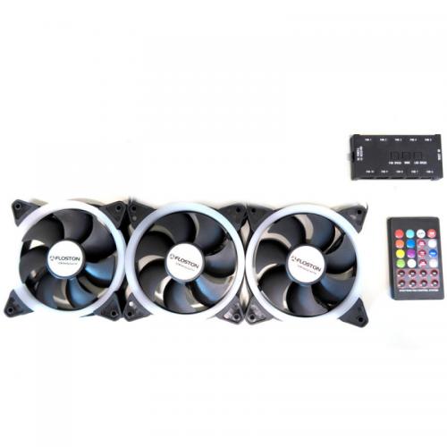 Ventilator Floston AURORA RGB pack 3xfan, 120mm