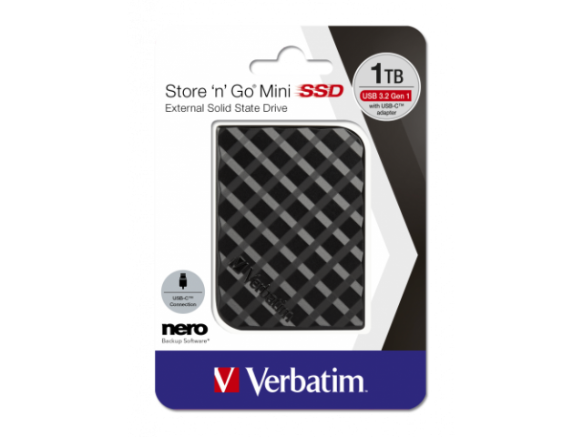 VERBATIM STORE 'N' GO MINI SSD USB 3.2 GEN 1 1TB BLACK