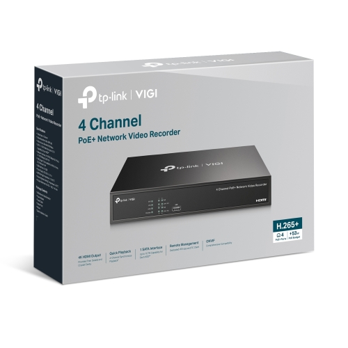VIGI 4 CHANNEL POE+ NVR/NETWORK VIDEO RECORDER