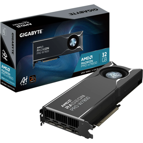 Placa video Gigabyte AMD Radeon PRO W7800 AI TOP 32 GB, GDDR6, 256 bit