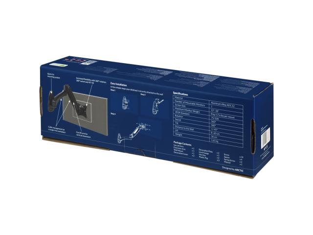 Suport monitor Arctic W1-3D, Black